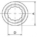 Sárgaréz fitting - Csaphosszabbító keresztmetszet