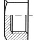 Sárgaréz fitting -Kupak jhosszmetszet