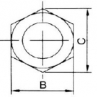 Sárgaréz fitting - Közcsavar keresztmetszet