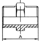 Sárgaréz fitting - Közcsavar hosszmetszet