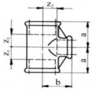 Horganyozott fitting Egál T-idom