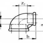 Horganyozott fitting Könyök 90 BB