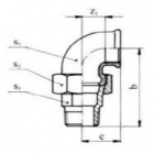 Horganyozott fitting Könyök hollandi KB