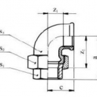 Horganyozott fitting Könyök hollandi BB